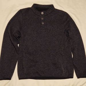 Browning Gray Knit Cotton  Large Button Pullover